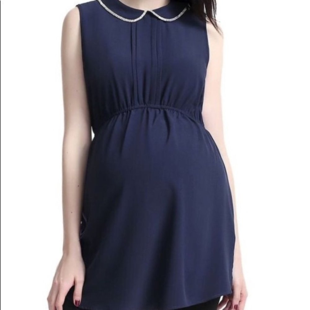 Kimi + Kai Callie Embellished Maternity Blouse